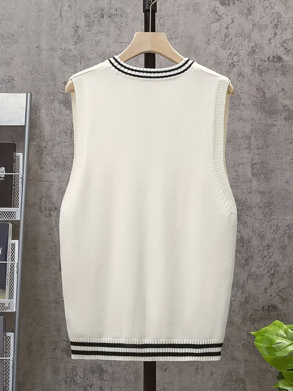 Gilet sans manches en viscose bleue pour homme - Design torsadé décontracté et sportif, col en V, élasticité moyenne, idéal pour la randonnée, les tenues décontractées et les activités de plein air.