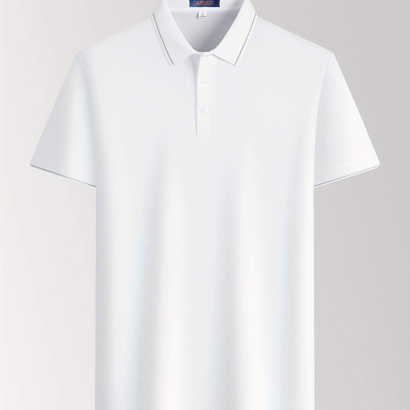 Men'S Casual Summer White Polo Shirt - Breathable, Short Sleeve, 3\u002F4 Length Buttons, Regular Fit, Casual Occasion, Casual Attire | Classic Polo Shirt | Breathable Fabric