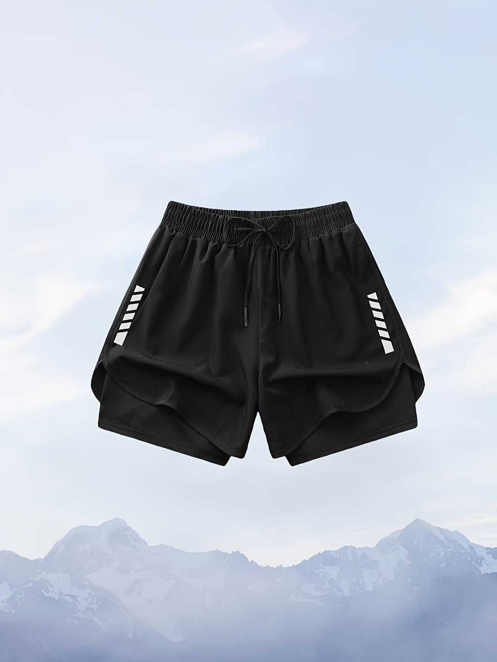 3-Pack Fake Two-Piece Summer Sports Shorts for Men And Women Quick-Drying Three-Point Running Training Fitness Lining American Basketball Two-In-One Shorts for Middle-Aged And Young People