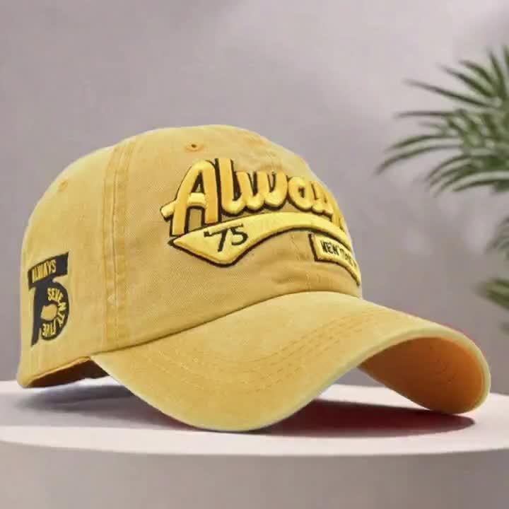 Set of 6 Trendy Embroidered Caps - Lightweight, Uv-Resistant, Sweat-Absorbing, Adjustable, Gender-Neutral Outdoor Hat for Hiking, Traveling, Sports, And Daily Use - Ideal for Both Men And Women