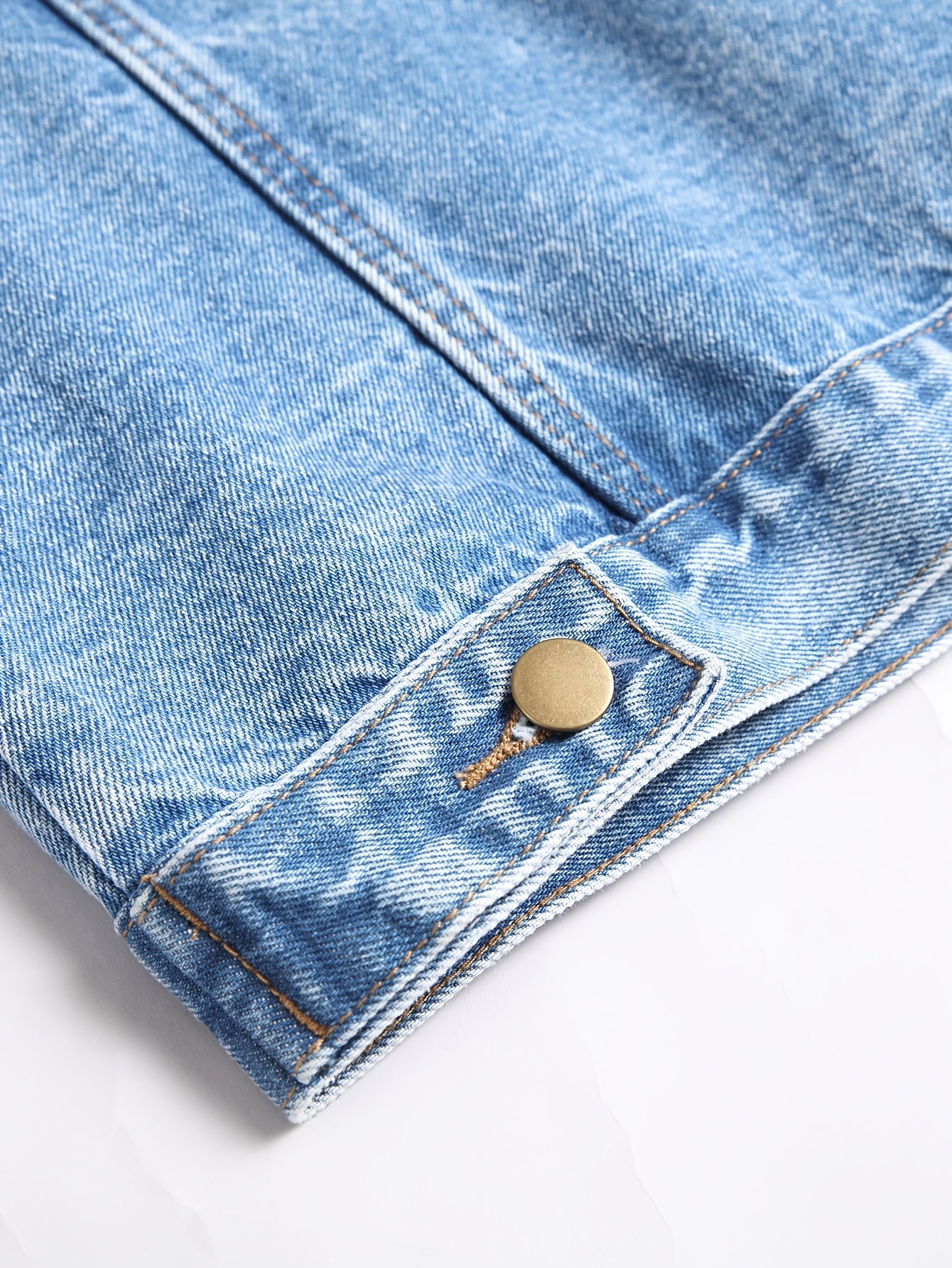 Veste en jean décontractée pour homme, mélange de coton, non extensible, couleur unie, sans manches, col à revers, coupe standard, tissée avec détails de poches