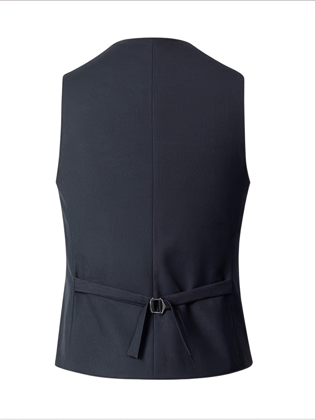 Gilet Sans Manches à Double Boutonnage pour Homme - Noir, Col en V, Léger et Élégant pour Affaires ou Occasions Formelles