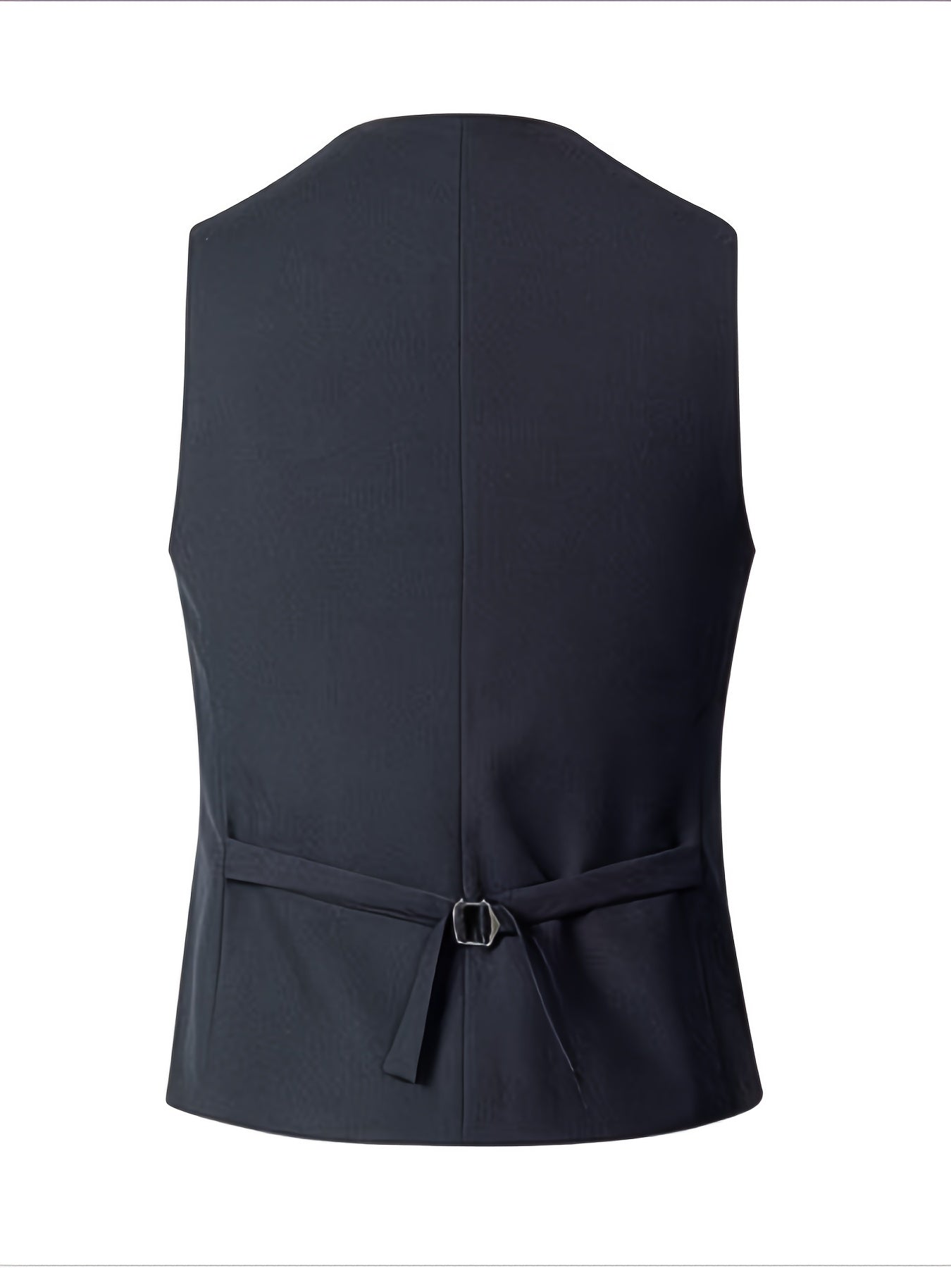 Gilet Sans Manches à Double Boutonnage pour Homme - Noir, Col en V, Léger et Élégant pour Affaires ou Occasions Formelles