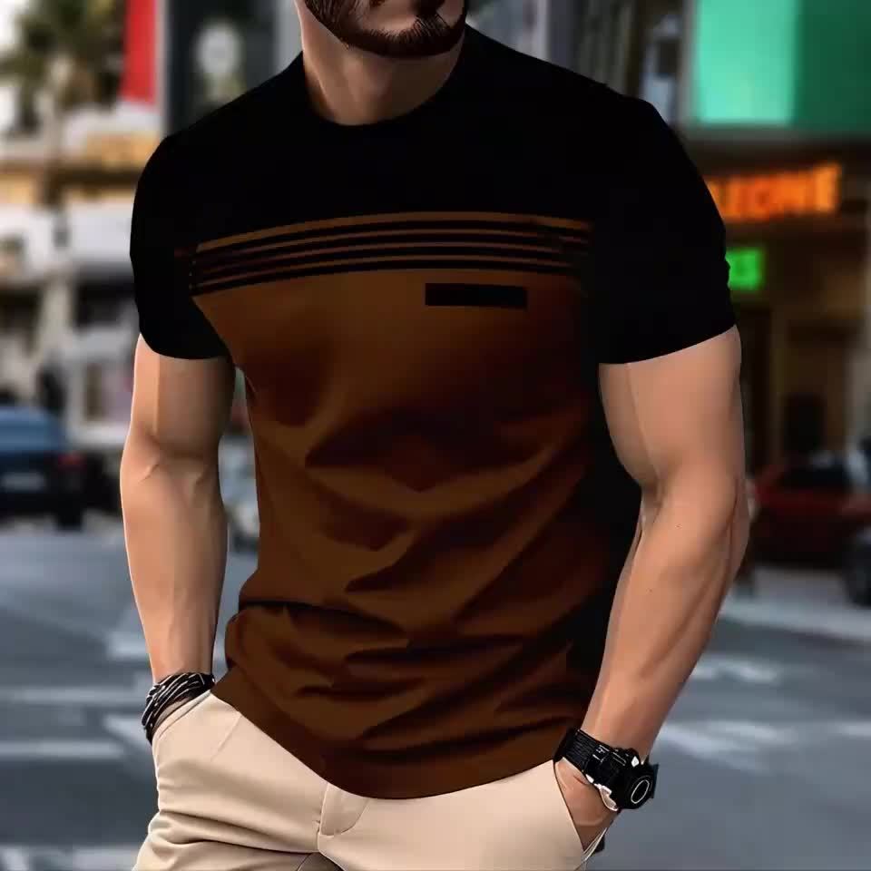 Men'S Casual Striped T-Shirt - \