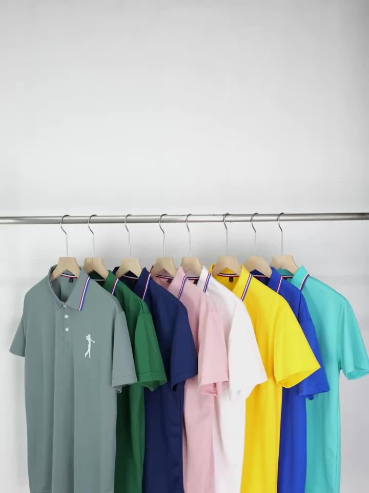 Golf Print Polo Shirt, Men'S Top, Summer Casual Short-Sleeve Shirt