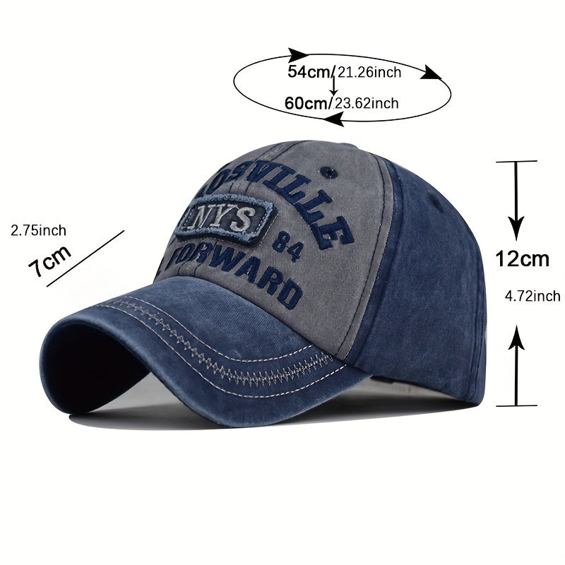 New Fashionable Trendy Hat with Letter Embroidery Baseball Cap Made Old Outdoor Men's Duckbill Cap
