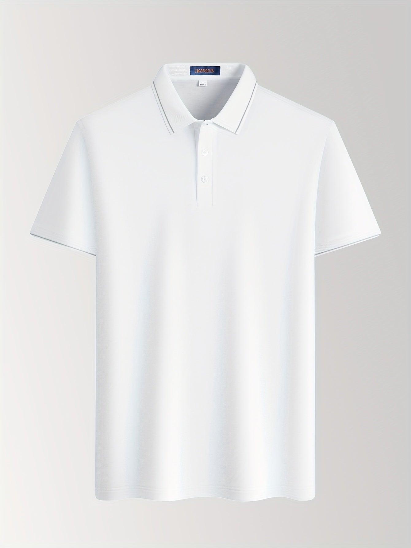 Men'S Casual Summer White Polo Shirt - Breathable, Short Sleeve, 3\u002F4 Length Buttons, Regular Fit, Casual Occasion, Casual Attire | Classic Polo Shirt | Breathable Fabric